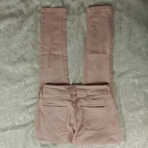 Maurices Jeans Womens S-R Muted Pink Skinny Stretchy Lowrise Faux Front Pockets
